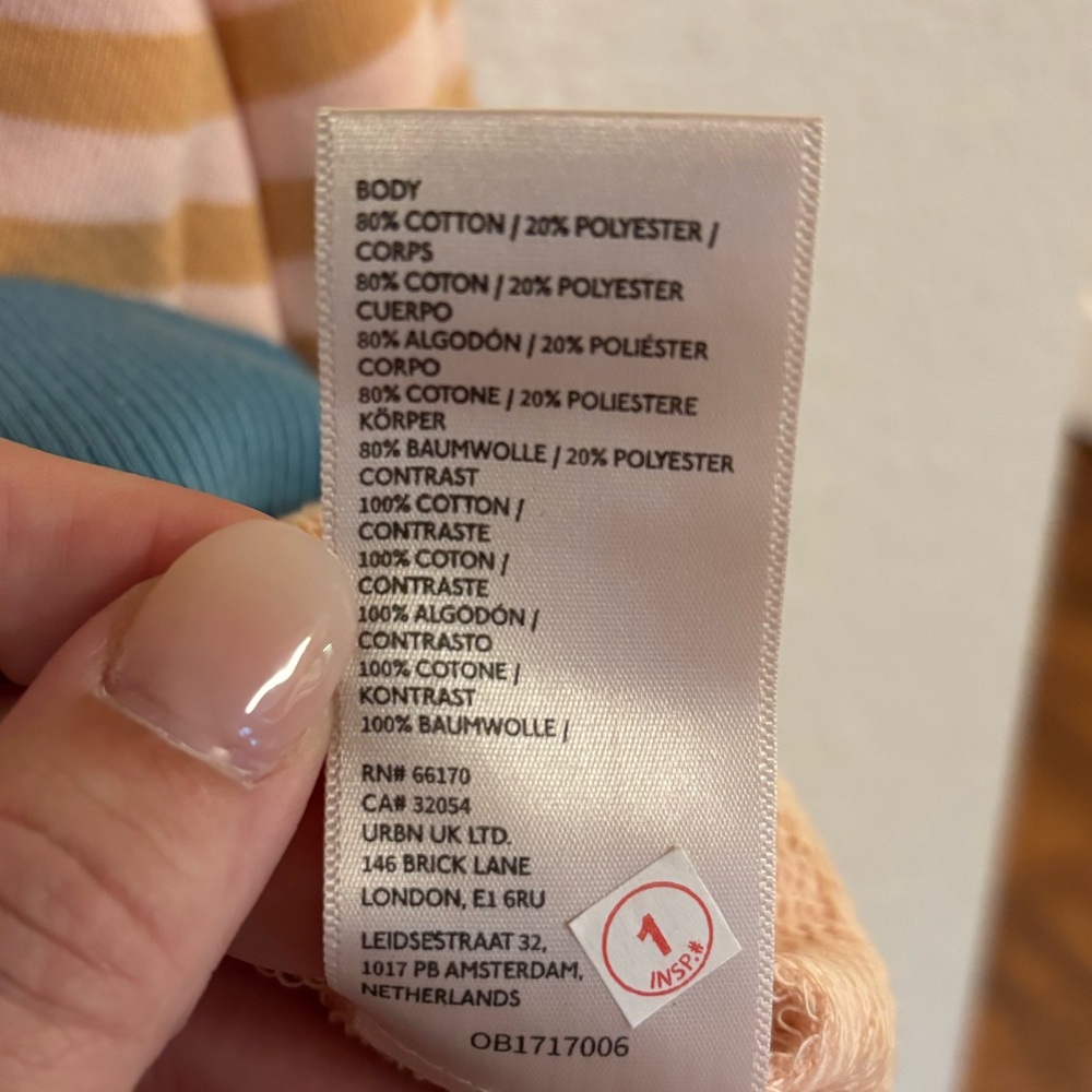 FREE PEOPLE We The Free Classic Striped Crew in Latte Combo NWOT - Picture 7 of 7